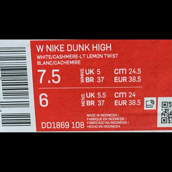 Nike Dunk High Lemon Twist Womens 7.5 NEW - Picture 8 of 8